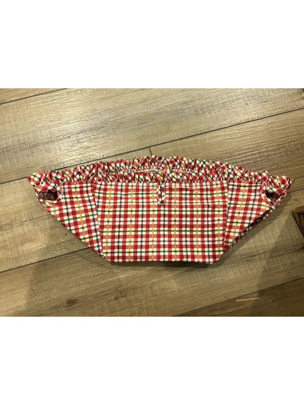 Longaberger Small Picnic Cherry Plaid Fabric Basket Liner